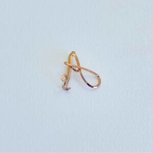 Vintage Pin Brooch A Initial Script Gold Tone Lapel Pin